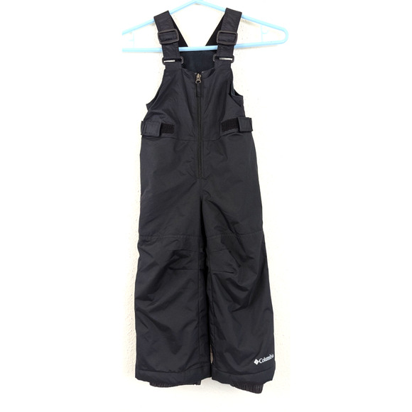 Columbia sz 3T Toddler Ski Jumpsuit Bib Overalls black lined snow 2661 - Picture 1 of 7